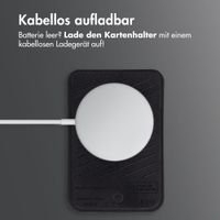 Accezz Magnetischer Lederkartenhalter - Geeignet für Apple Find My - Onyx Black