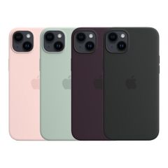 Apple 4 Pack Silikon-Case MagSafe iPhone 14 Plus - Chalk Pink + Succulent + Elderberry + Midnight