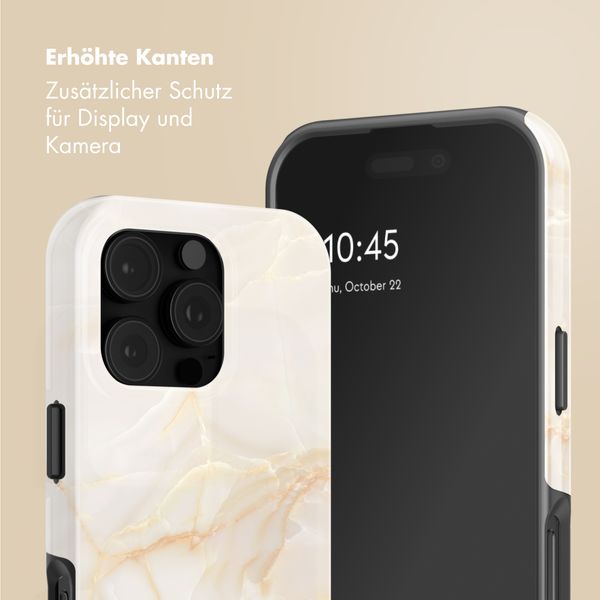 Selencia Vivid Rückabdeckung mit MagSafe Apple iPhone 16 Pro Max - Golden Beige Marble