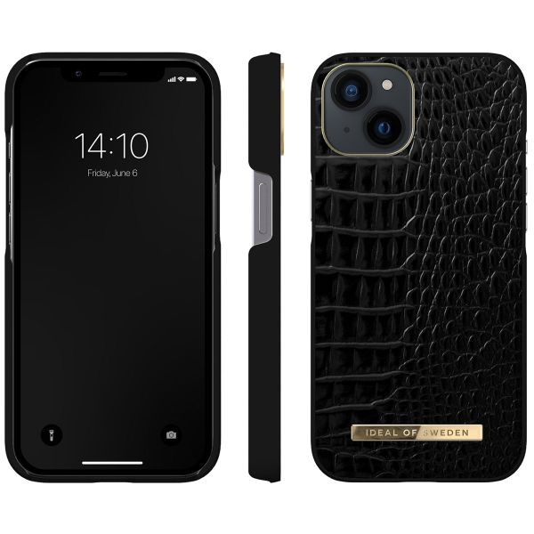 iDeal of Sweden Atelier Backcover für das Apple iPhone 14 - Neo Noir Croco