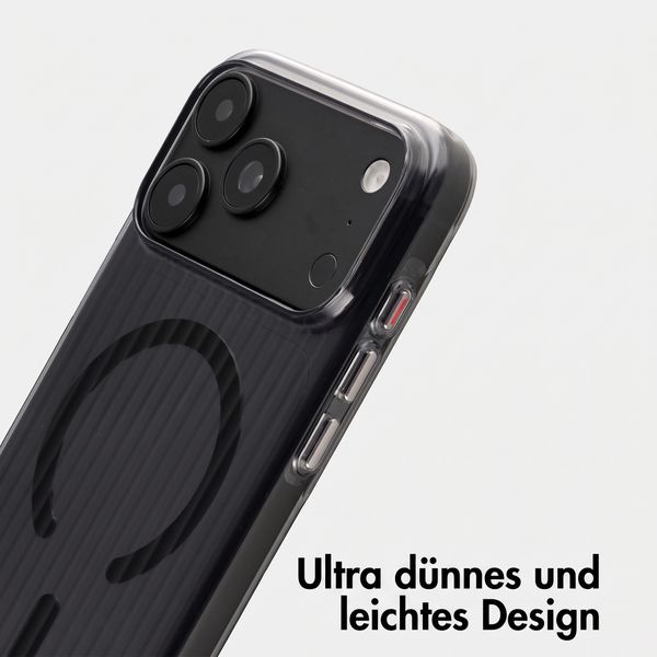 Accezz Lite Backcover mit MagSafe | Fluted | Apple iPhone 18 Pro / 17 Pro - Schwarz