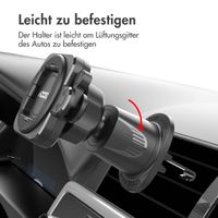 Accezz EasyLock Handyhalterung Auto - Inklusive Hülle für das iPhone 14 Pro - Lüftungsgitter -  360 Grad drehbar - Schwarz