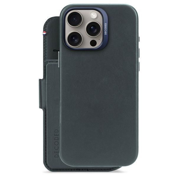 Decoded 2 in 1 Leather Klapphülle MagSafe Apple iPhone 16 Pro Max - Navy