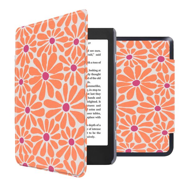 imoshion Design Slim Hard Case Sleepcover für das Kobo Nia - Orange Flowers Connect