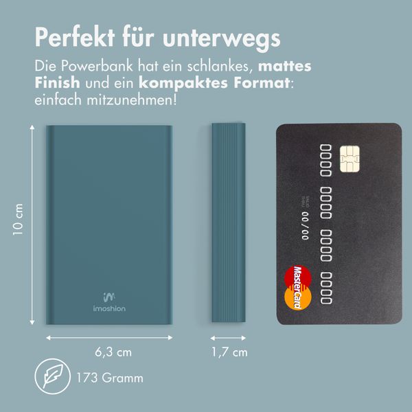 imoshion Ultra Series Powerbank 10.000 mAh - Petrolgrün