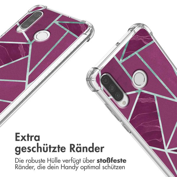 imoshion Design Hülle mit Band Huawei P30 Lite - Bordeaux Graphic