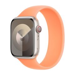 Apple Silikon Solo Loop für  Apple Watch Series 1 - 9 / SE (38/40/41 mm) | Series 10 / 11 (42 mm) - Größe 5 - Orange Sorbet