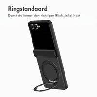 Accezz Color Backcover mit MagSafe und Ringständer Samsung Galaxy Z Flip 8 - Schwarz