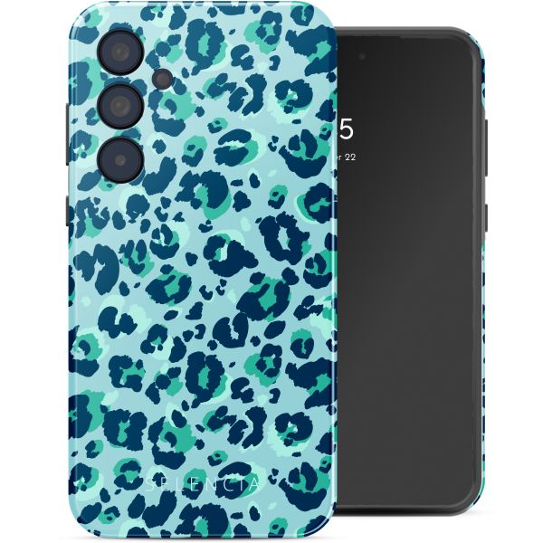 Selencia Vivid Tough Back Cover für das Samsung Galaxy A35 - Wild Spots Light Blue