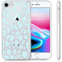 imoshion Design Hülle iPhone SE (2022 / 2020) / 8 / 7 / 6s - Leopard - Blau