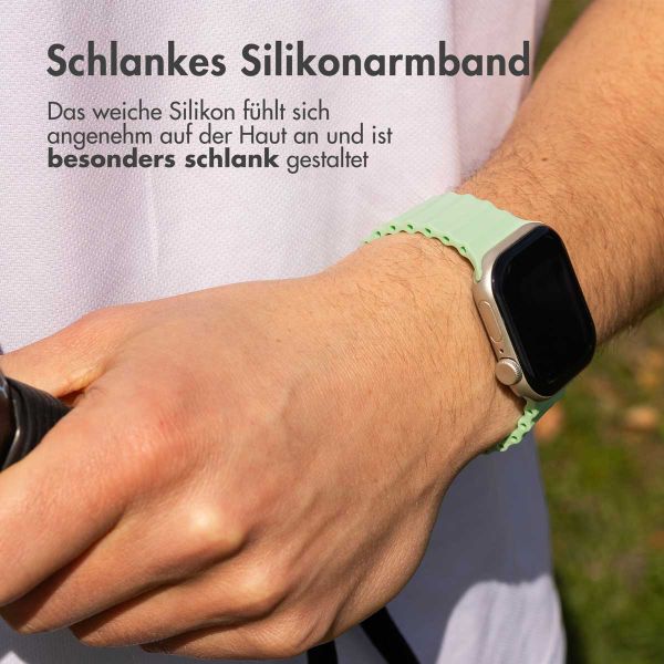 imoshion Athletic Silikonarmband für das  Apple Watch Series 1 t/m 9 / SE (38/40/41 mm) | Series 10 / 11 (42 mm) - Mintgrün