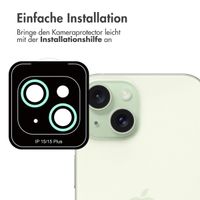imoshion 2er-Pack Objektivschutz für Kamera für das Apple iPhone 15 / 15 Plus - Green