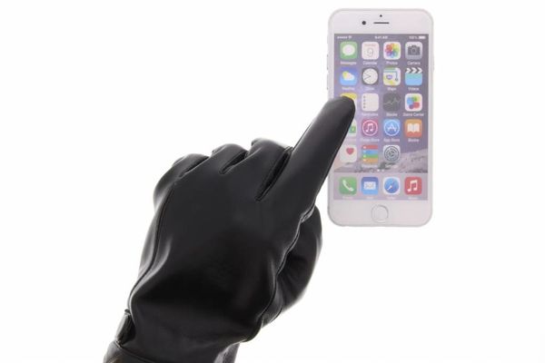 imoshion Touchscreen-Handschuhe aus echtem Leder - Größe M