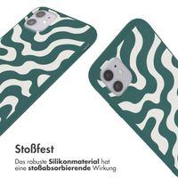 imoshion SilikonHülle design mit Band Apple iPhone 11 - Petrol Green Groovy