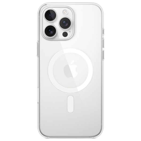 Apple Clearcase für das Apple iPhone 16 Pro Max + Apple MagSafe kabelloses Ladegerät 25 W - 1 Meter