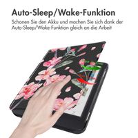 imoshion Design Slim Hard Case Sleepcover für das Kobo Clara Colour / Clara BW / Tolino Shine 5 / Shine Color - Blossom