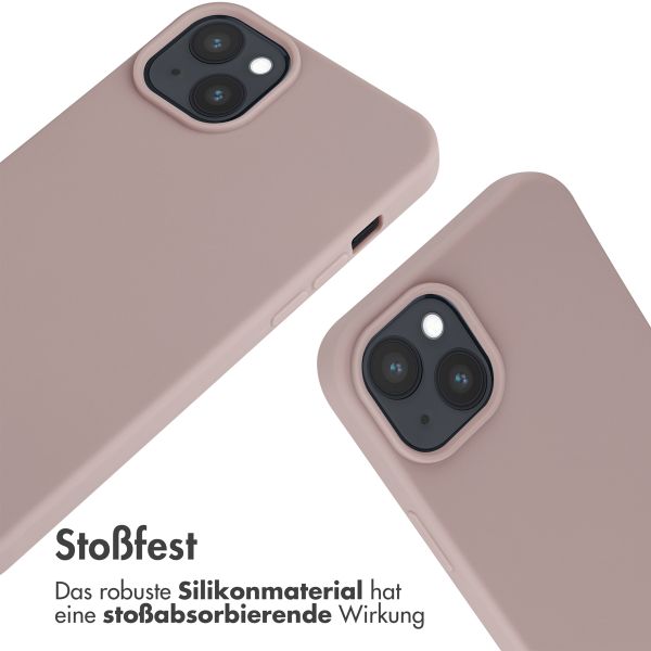 imoshion SilikonHülle mit Band Apple iPhone 15 Plus - Sand Pink