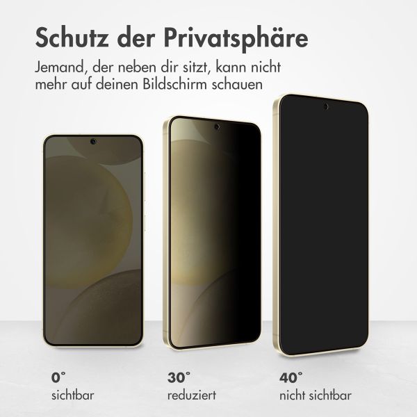 Accezz Privacy Displayschutz aus gehärtetem Glas für das Samsung Galaxy S25 Plus