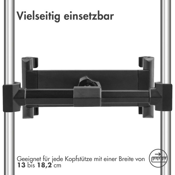 imoshion Tablethalter für das Auto - Verstellbar - Kopfstütze - Schwarz