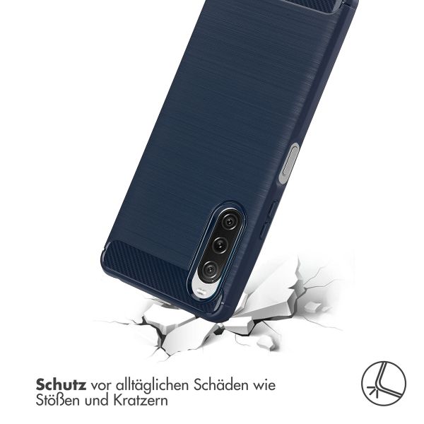 imoshion Brushed Back Cover Sony Xperia 10 V - Dunkelblau