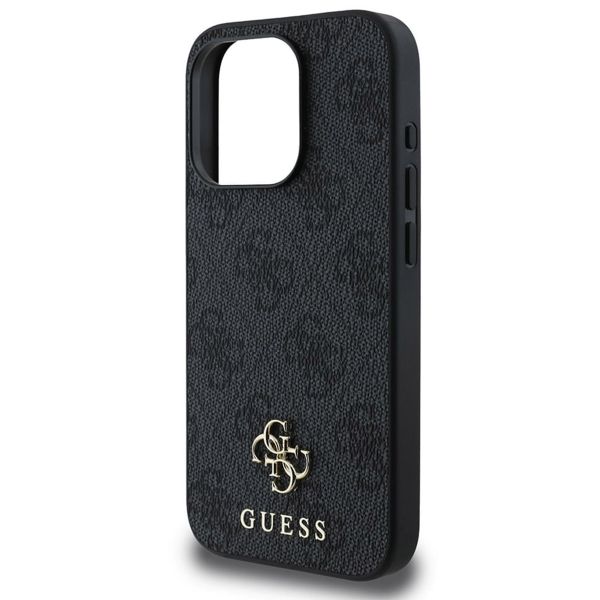 Guess 4G Metal Logo Back Cover MagSafe Apple iPhone 15 Pro - Schwarz