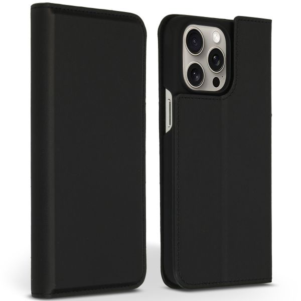 Accezz Premium Leather Slim Klapphülle für das iPhone 15 Pro Max - Schwarz