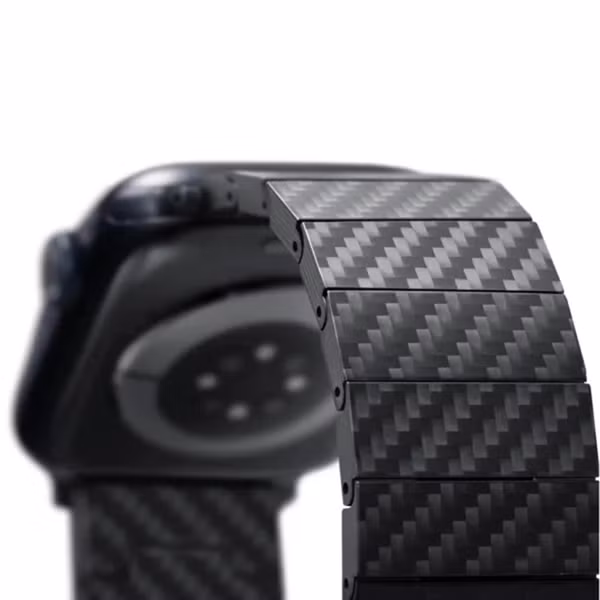 Pitaka Carbonfaser Armband für Apple Watch | 44/45/46/49 mm - Modern Carbon Black