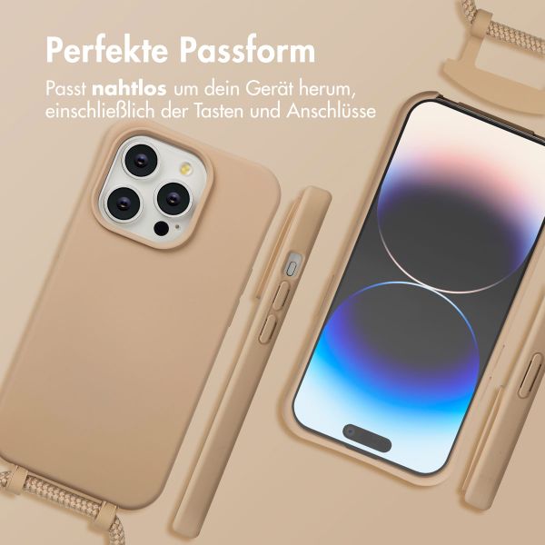 imoshion Color Backcover mit abnehmbarem Handykette und MagSafe Apple iPhone 14 Pro - Nude