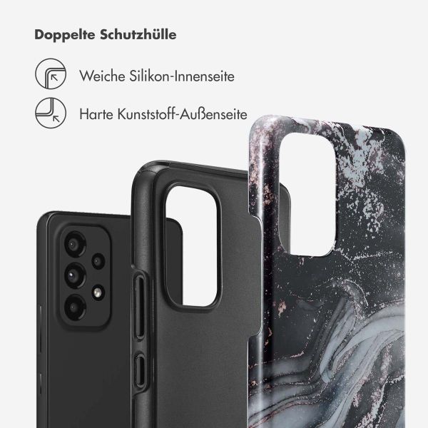 Selencia Vivid Tough Back Cover für das Samsung Galaxy A53 - Chic Marble Black