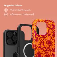 Selencia Vivid Tough Back Cover mit MagSafe für das iPhone 16 Pro - Tropical Vibes Apricot