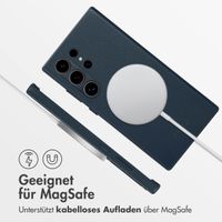 Accezz MagSafe Leather Backcover für das Samsung Galaxy S24 Ultra - Nightfall Blue