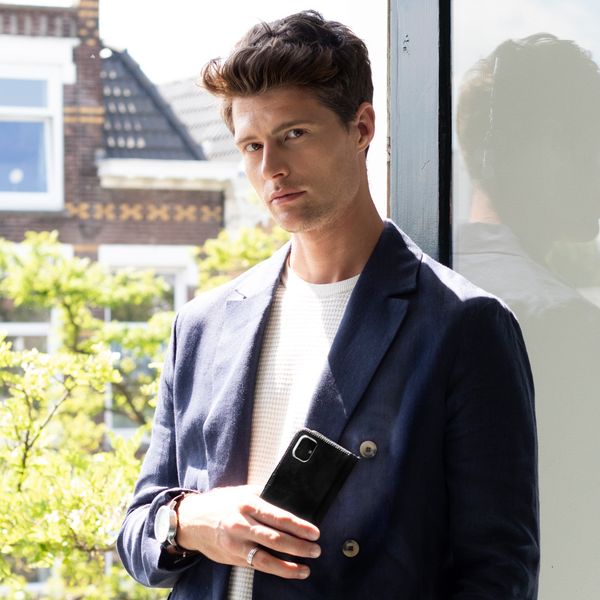 Selencia Echtleder Klapphülle Samsung Galaxy S9 - Schwarz