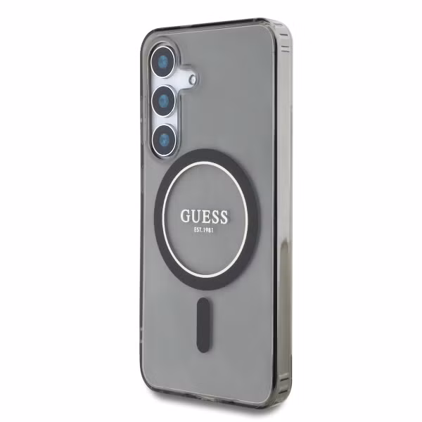 Guess MagSafe IML Glitter Gradient Case für das Samsung Galaxy S25 - Black