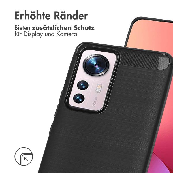 imoshion Brushed Back Cover Xiaomi 12 Pro - Schwarz