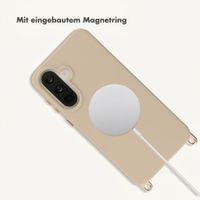 Selencia Rivièra Backcover mit MagSafe mit abnehmbaren Haken Samsung Galaxy A37 (5G) - Milky Latte