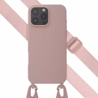 Selencia Silikonhülle mit abnehmbarem Band für das Apple iPhone 16 Pro Max - Sand Pink