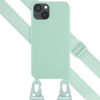 Selencia Silikonhülle mit abnehmbarem Band für das Apple iPhone 13 - Türkis