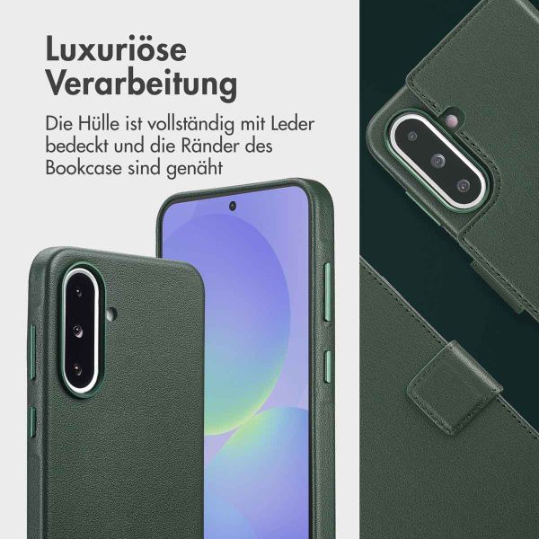 Accezz 2-in-1 Klapphülle aus Leder mit MagSafe Samsung Galaxy A36 / A56 - Cedar Green