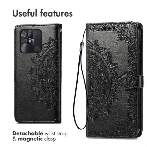 imoshion Mandala Klapphülle Xiaomi Redmi 10C - Schwarz