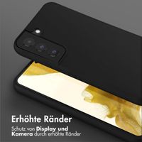 Selencia SilikonHülle mit abnehmbarem Band Samsung Galaxy S22 - Schwarz