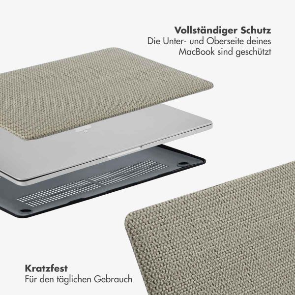 Selencia Cover mit gewebter Oberfläche Apple MacBook Air 13 Zoll (2022 / 2024 M3 chip / 2025 M4 chip) - Taupe