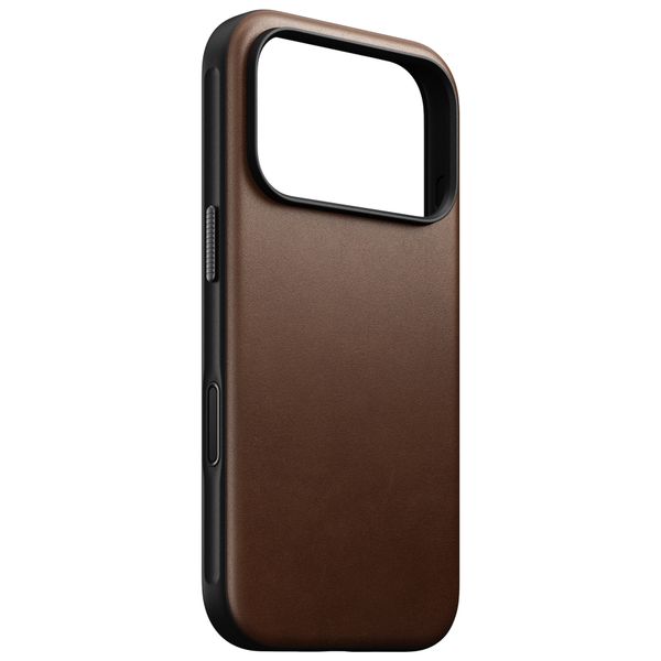 Nomad Modern Leather Case mit MagSafe Apple iPhone 18 Pro / 17 Pro - Brown