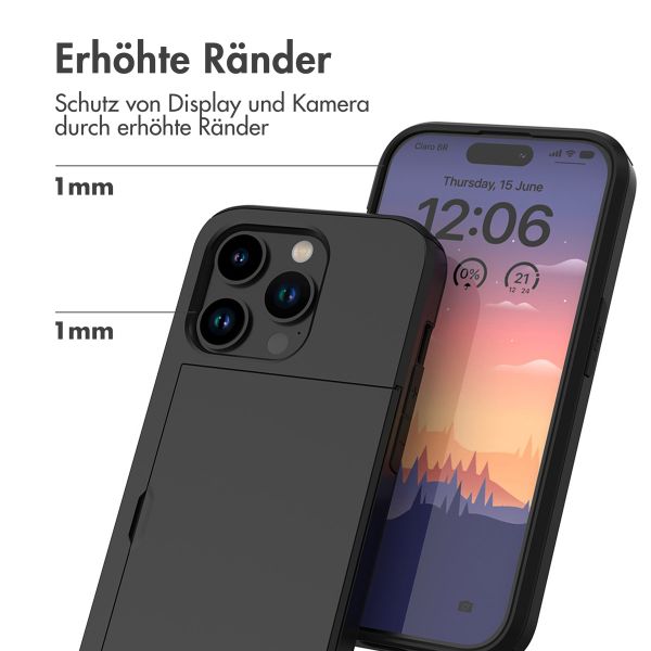 imoshion Backcover mit Kartenfach Apple iPhone 15 Pro - Schwarz