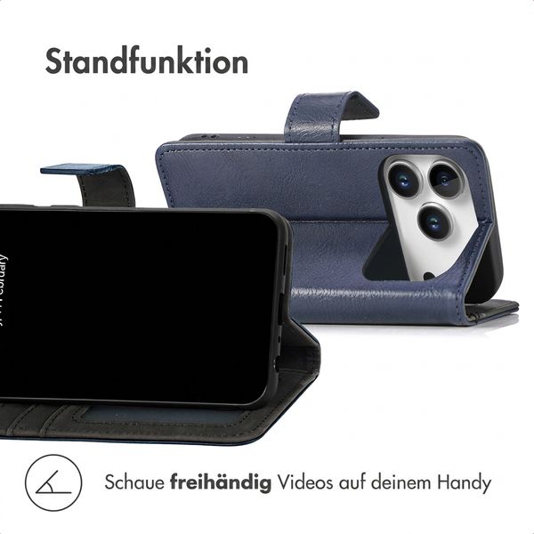 imoshion Luxuriöse Klapphülle Apple iPhone 18 Pro Max / 17 Pro Max - Dunkelblau
