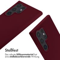 imoshion Silikonhülle mit Band für das Samsung Galaxy S24 Ultra - Dunkelrot