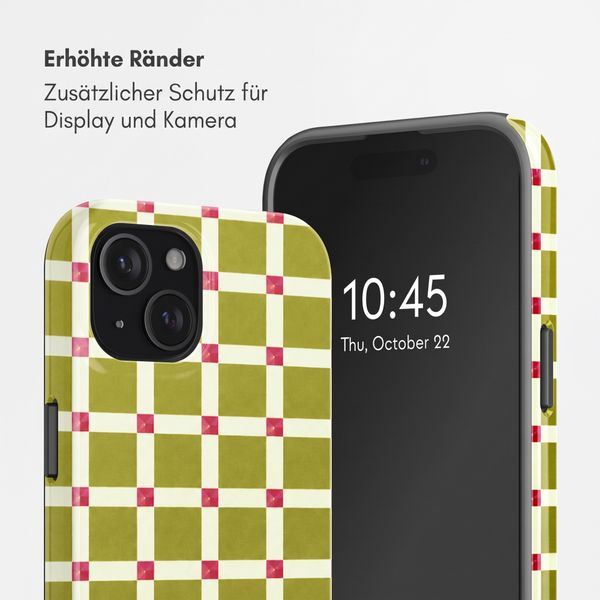Selencia Vivid Rückabdeckung mit MagSafe Apple iPhone 15 - Check This Olive