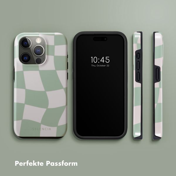 Selencia Vivid Tough Back Cover für das iPhone 15 Pro - Groovy Sage Green