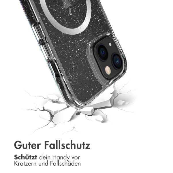 imoshion Glitzer Back Cover mit MagSafe für das iPhone 13 - Silber