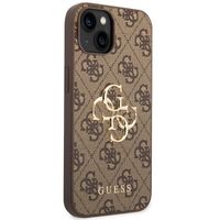 Guess 4G Metal Logo Back Cover für das iPhone 14 - Braun