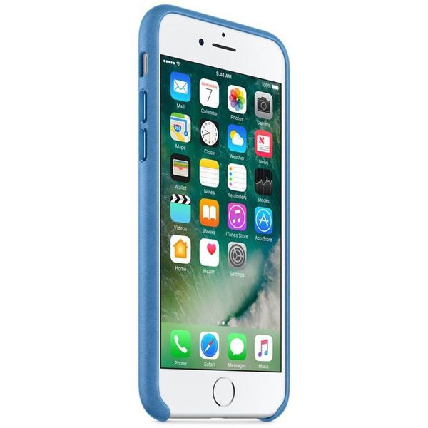 Apple Leder-Case Blau für das Apple iPhone SE (2022 / 2020) / 8 / 7